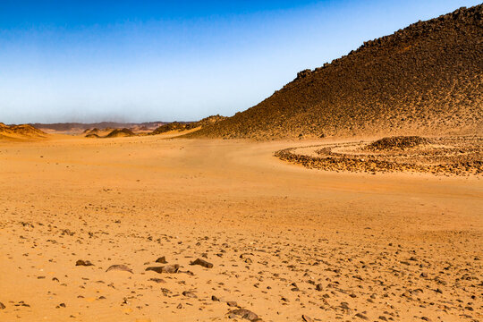 Pre-Islamic, historic grave, tomb. Sahara desert.Tadrart region, Tassili n&acute;Ajjer National Park, Algeria, Africa