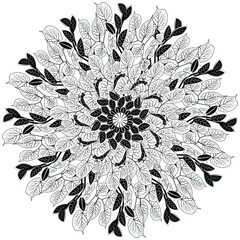 fantasy abstract ornament from tree leaves