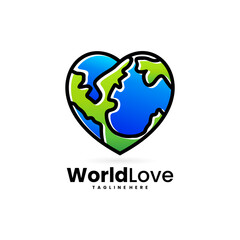 world shapes logo for design template