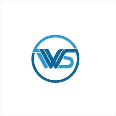 initials i w s logo vector template