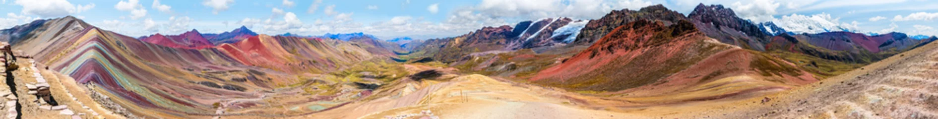 Photo sur Aluminium Vinicunca Vinicunca ou Winikunka. Aussi appelé Montna a de Siete Colores. Montagne dans les Andes du Pérou