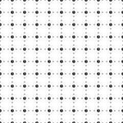 Fototapeta na wymiar Square seamless background pattern from black replay media symbols are different sizes and opacity. The pattern is evenly filled. Vector illustration on white background