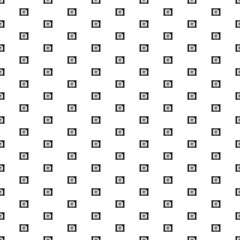 Square seamless background pattern from geometric shapes. The pattern is evenly filled with big black eSIM symbols. Vector illustration on white background