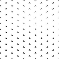 Square seamless background pattern from geometric shapes. The pattern is evenly filled with black Christmas deers. Vector illustration on white background
