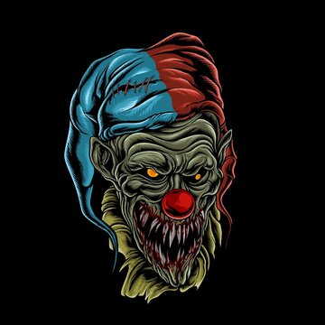dead clown illustration