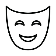 Carnival mask flat line icon. Carnival dressing. Costume for masquerade. Outline sign for mobile concept and web design, store
