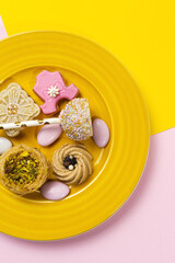 Candy for baby party with candies and cakes