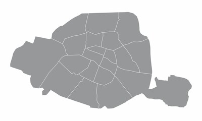 Paris administrative map