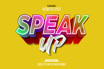 Speak Up Text Effect