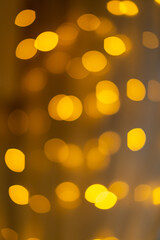 background with a blurred garland with warm light