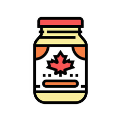 maple butter bottle color icon vector. maple butter bottle sign. isolated symbol illustration