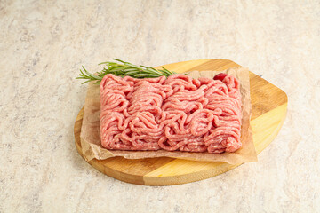 Raw beef minced meat for cooking