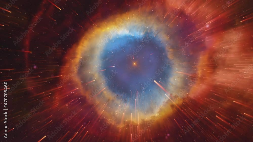 Canvas Prints colourful nebula dynamic background flying stars through gas clouds in deep space
