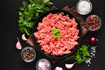 Raw beef minced meat