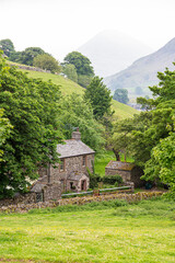 A typical English Lake District farm at Martindale, Cumbria UK