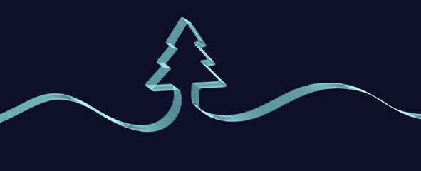 Obraz premium christmas card modern in 3d tree