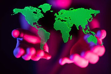 Saving environment, save clean green planet, ecology concept