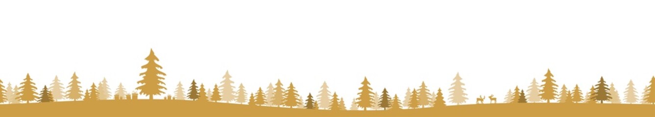Obraz premium christmas landscape panorama background with firs woodland