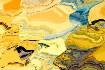 Fluid art texture. Abstract background with iridescent paint effect. Liquid acrylic picture with artistic mixed paints