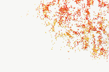 Colored sprinkles on a white background. Colored background. 