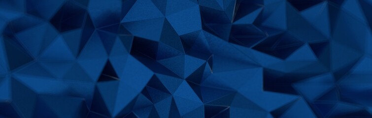 3D Illustration Geometric, Polygon, Line,Triangle pattern shape with molecule structure. Polygonal with blue background