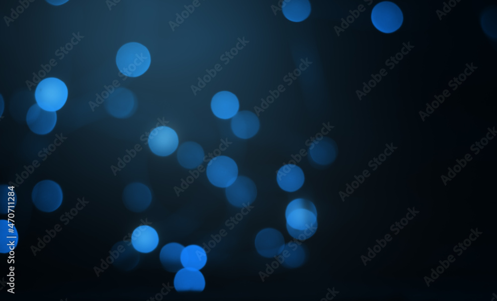 Wall mural blurred abstract background with blue bokeh