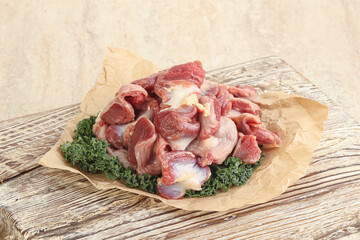 Raw chicken stomach for cooking