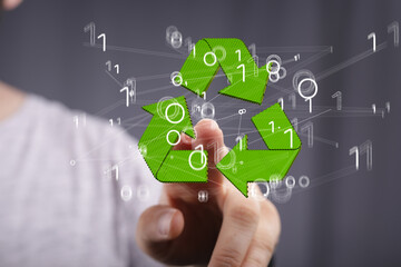 green nature environment recycling abstract illustration