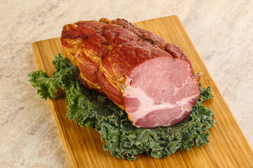Delicous pork cured meat isolated