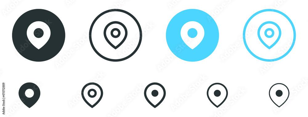 Poster Location pin icon, gps map pointer marker symbol