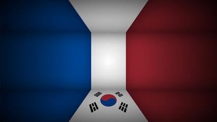 EPS10 Vector Patriotic background with SouthKorea flag colors.