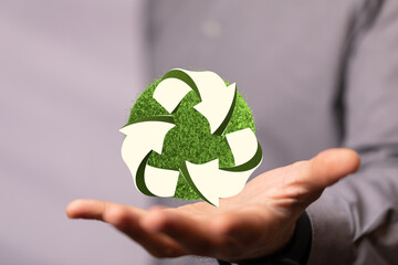 Recycling. Green recycle eco symbol