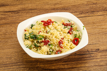 Vegetarian uisine - couscous with vegetables