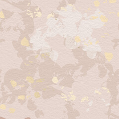 Floral rustic background with hand drawn doodle flowers and botanical elements