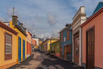 LOS LLANOS DE ARIDANE,SPAIN - NOVEMBER10. 2021: Ash on the road from the Cumbre Vieja volcanic eruption in Los Llanos de Aridane in La Palma Island, Canary Islands, Spain.
