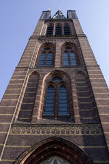 Fototapeta na wymiar Tower of the Sint Vitus church in Hilversum in the Netherlands