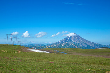 Fototapeta premium Vilyuchinsky stratovolcano (Vilyuchik) in the southern part of the Kamchatka Peninsula, Russia