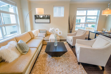 Interior design of a luxury living room