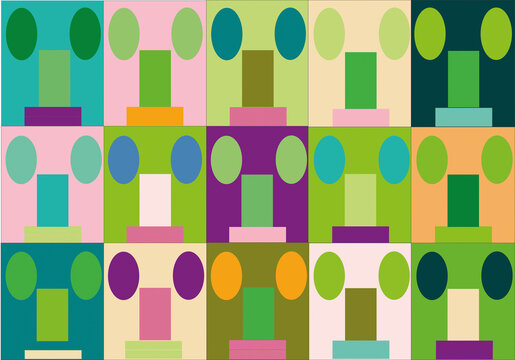 DESENHOS GEOMÉTRICOS CORES PINTURA DIGITAL VERDE  ABSTRATA