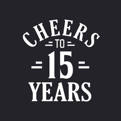 Fototapeta na wymiar 15th birthday celebration, Cheers to 15 years