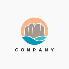 Modern Cliff logo vector design for your company or business