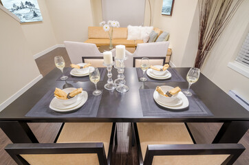 Modern dining room in luxury house.