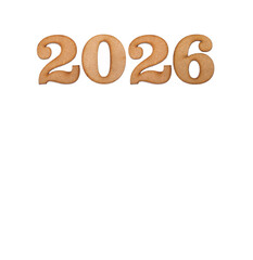 Goals for the new year - Happy new year 2026 in wooden letters