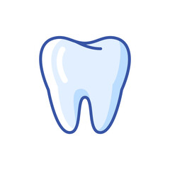 Illustration of tooth. Dentistry and health care icon. Stomatology medical item.