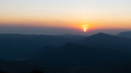 mountain at sunrise view point at phurua nation park