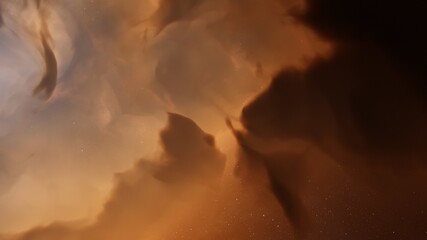 Deep outer space with stars and nebula 3d illustration
