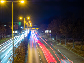 Night scene of a modern city.