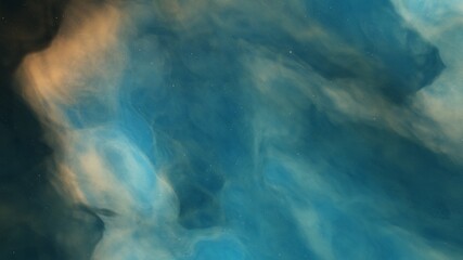 Deep outer space with stars and nebula 3d illustration © ANDREI