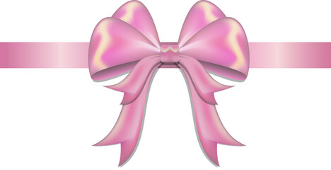 Festive pink satin bow