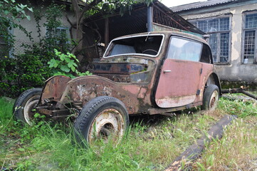 Abandoned car in Gagra, Abkhazia.